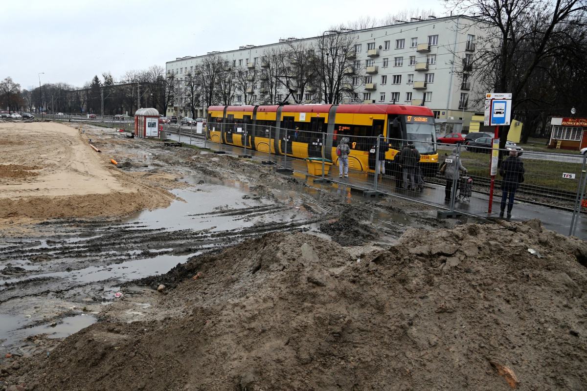 Wołoska zamknięta dla tramwajów już od marca.