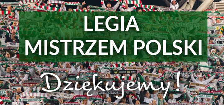 Legia piłkarskim mistrzem Polski