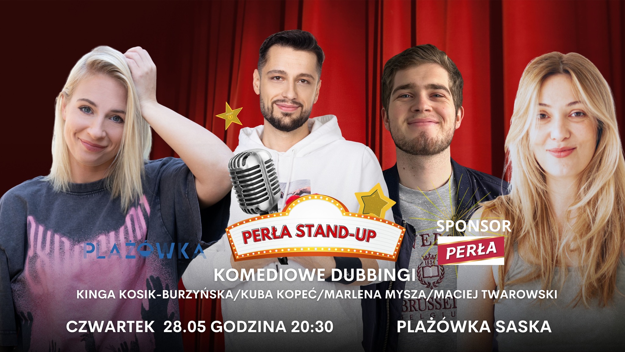 Perła Komediowe Dubbingi, NOWOŚĆ na plaży Saska! Maciej Twarowski