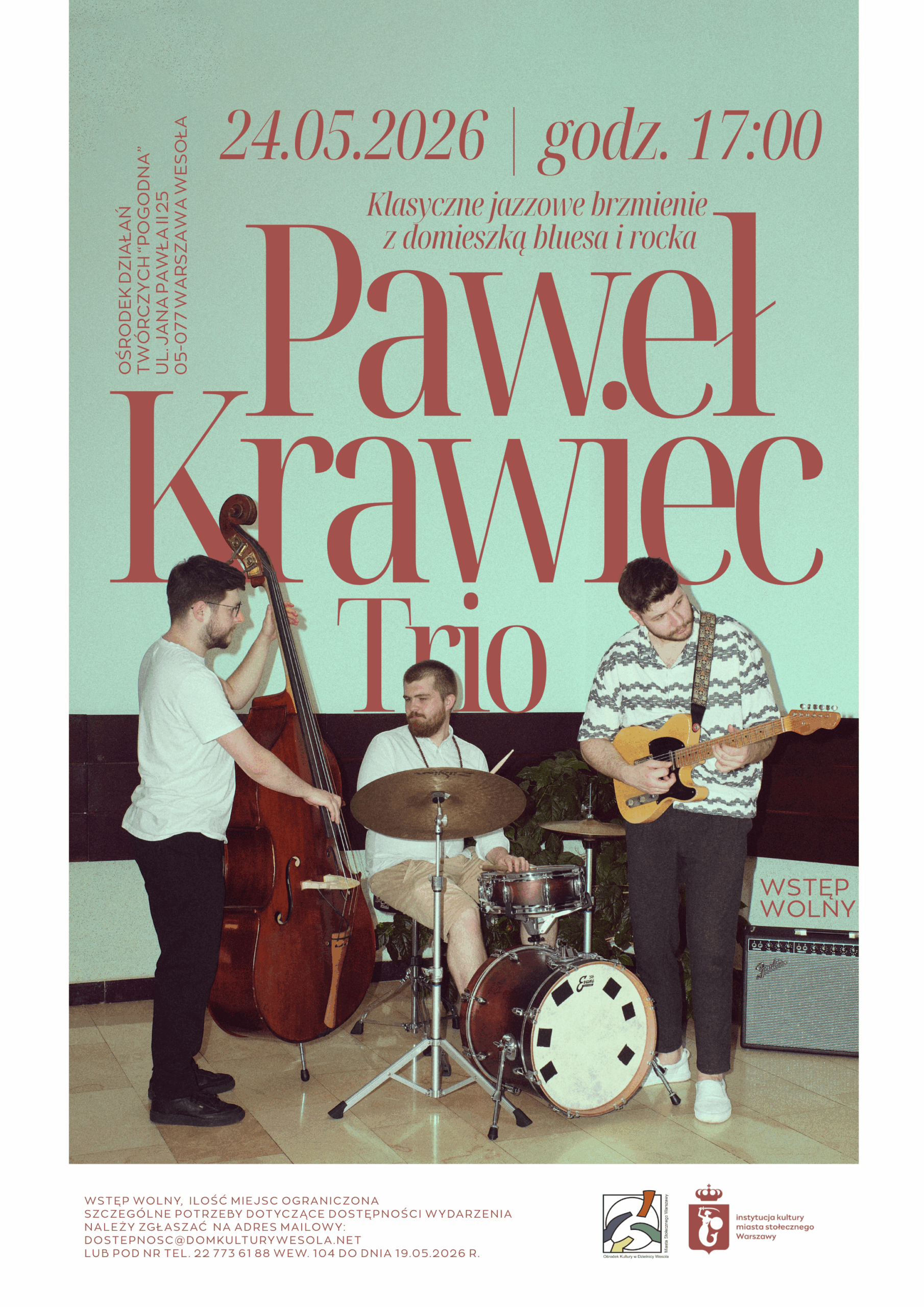 Koncert kameralny – Paweł Krawiec Trio