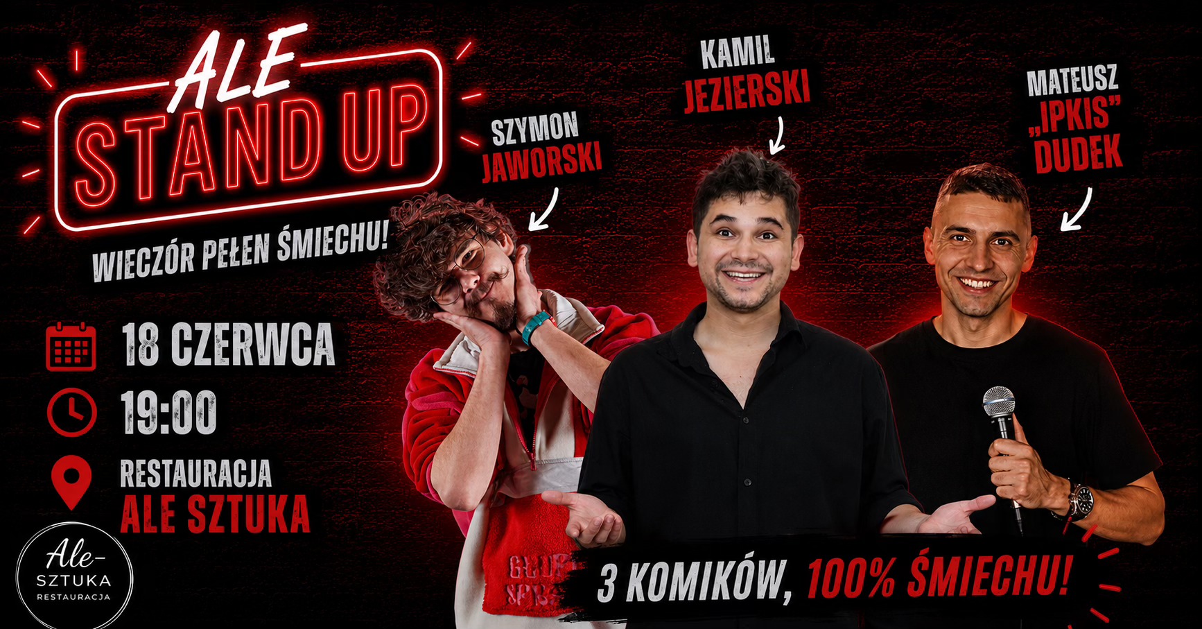 ALE STAND-UP w Ale Sztuka | 18 czerwca 2026 | Śródmieście | Warszawa