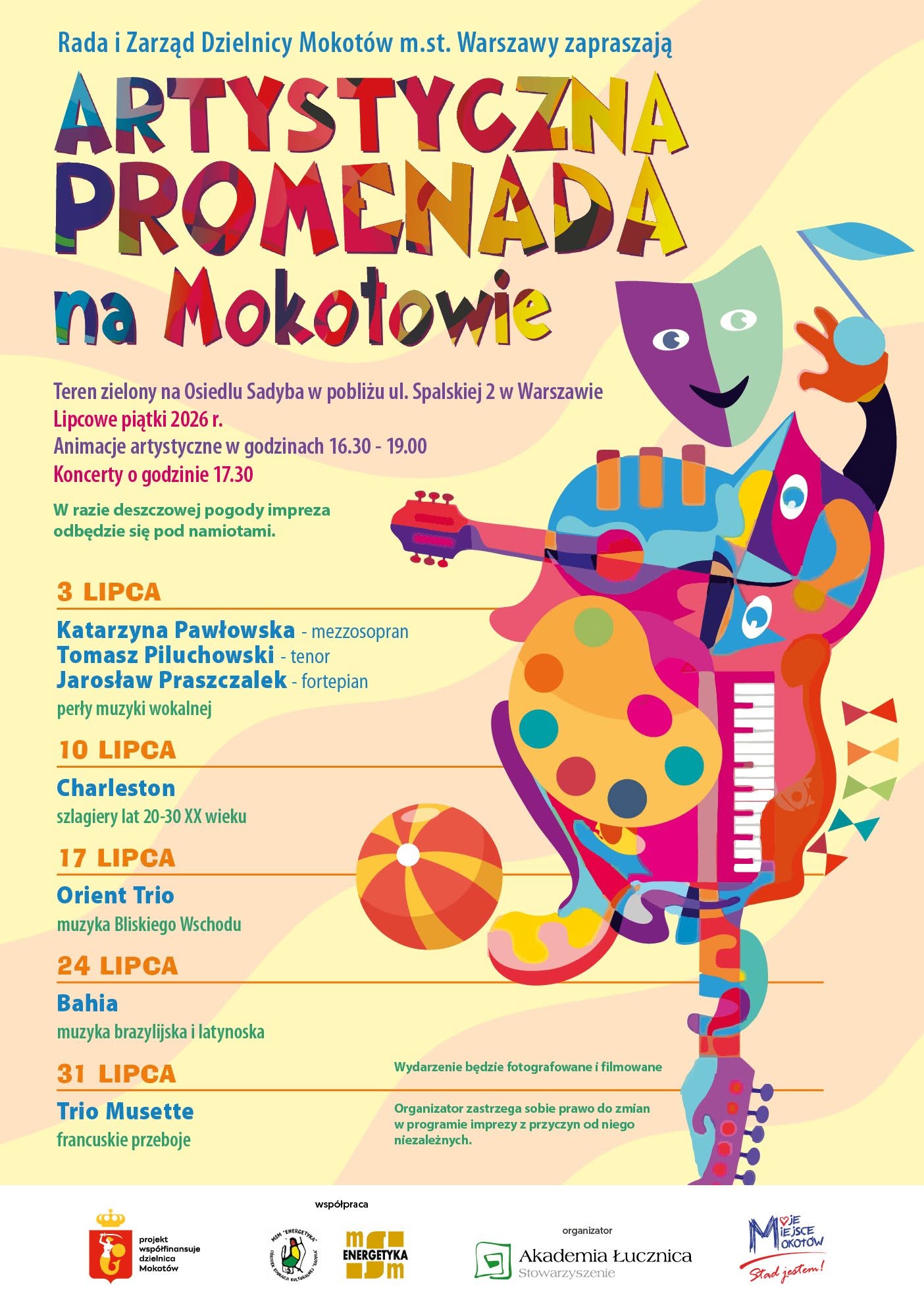 Artystyczna Promenada na Mokotowie 2026 | 3 lipca 2026 | Mokotów |…