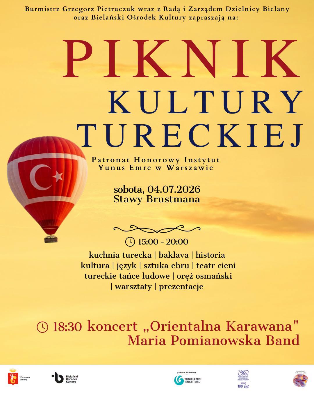 Piknik Kultury Tureckiej | 4 lipca 2026 | Bielany | Warszawa