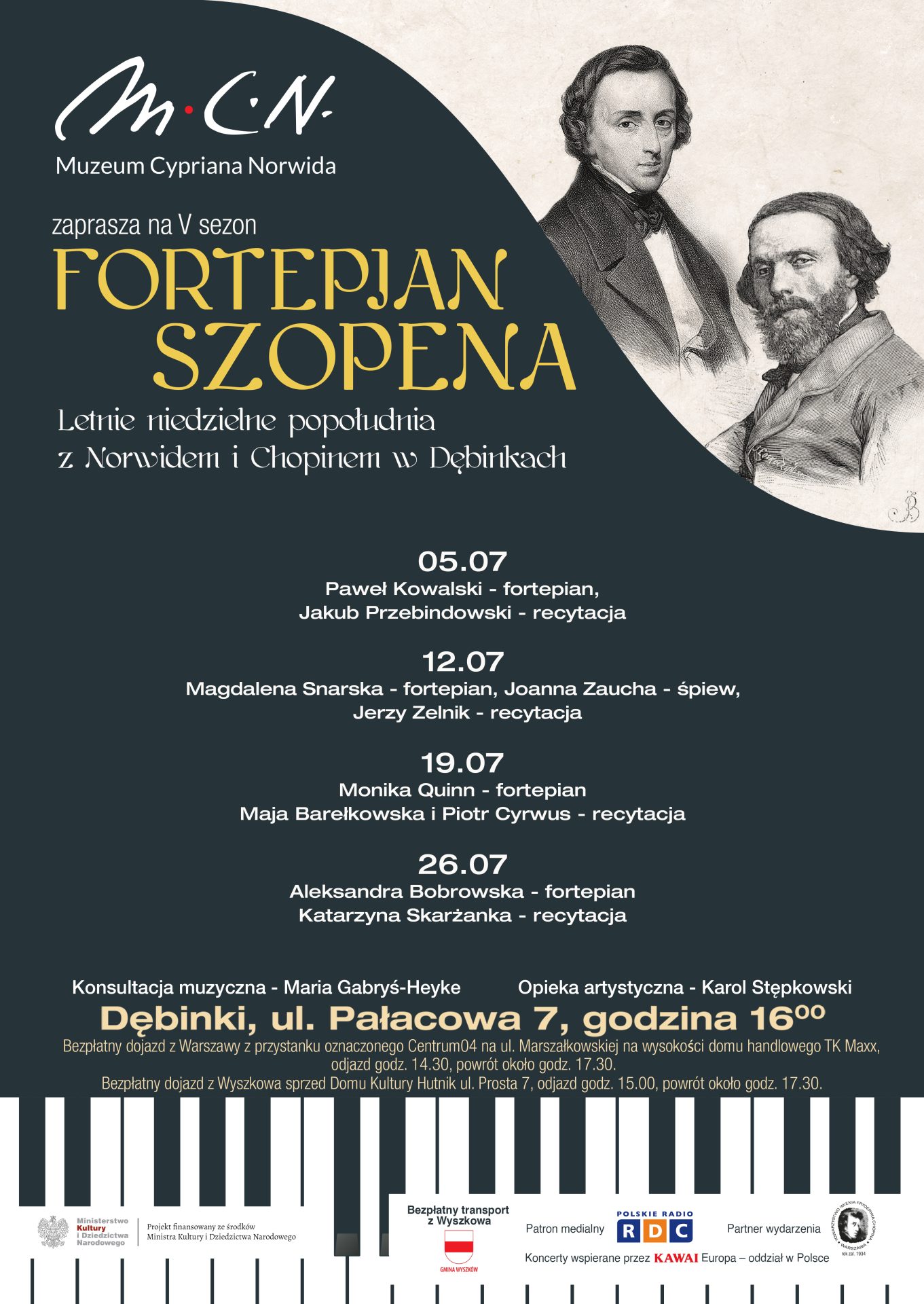 5. sezon koncertów plenerowych pt. „Fortepian Szopena”…
