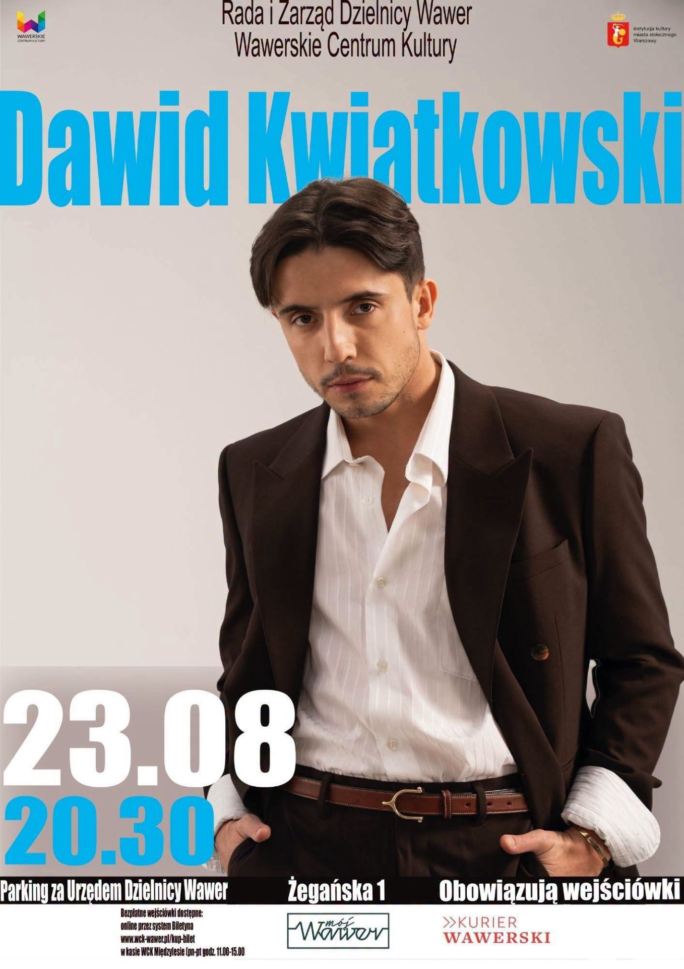 Dawid Kwiatkowski zagra na Wawrze | 23 sierpnia 2026 | Wawer | Wars…