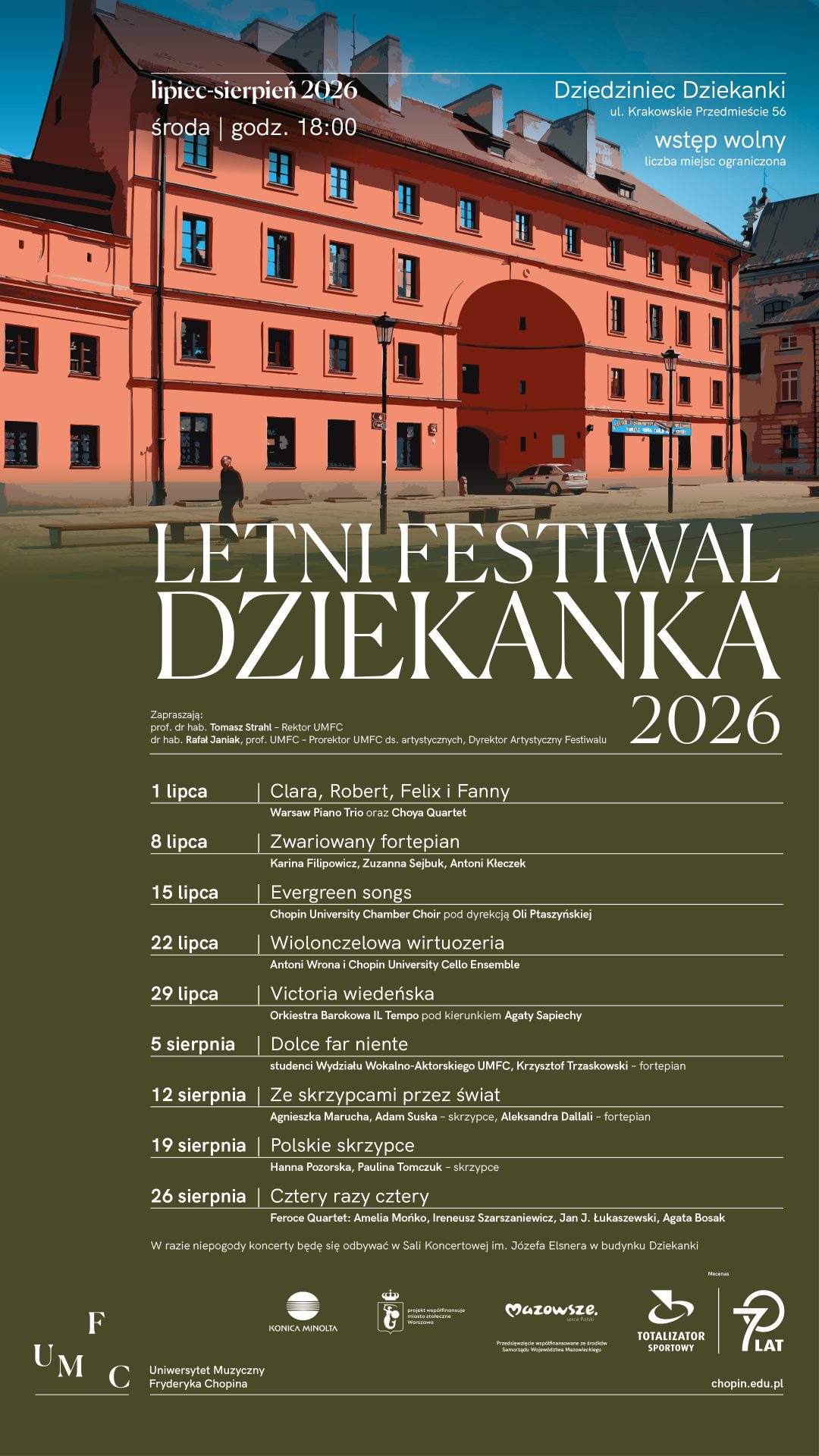 Letni Festiwal Dziekanka 2026 | 15 lipca 2026 | Śródmieście | Warsz…