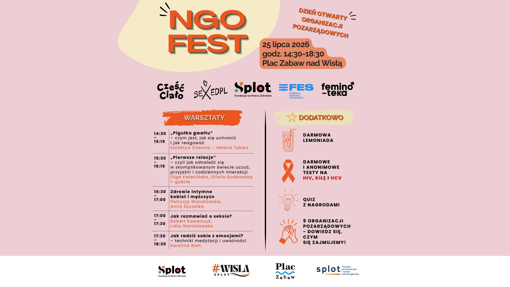 NGO FEST – Dzień Otwarty Organizacji Pozarządowych | 25 lipca…