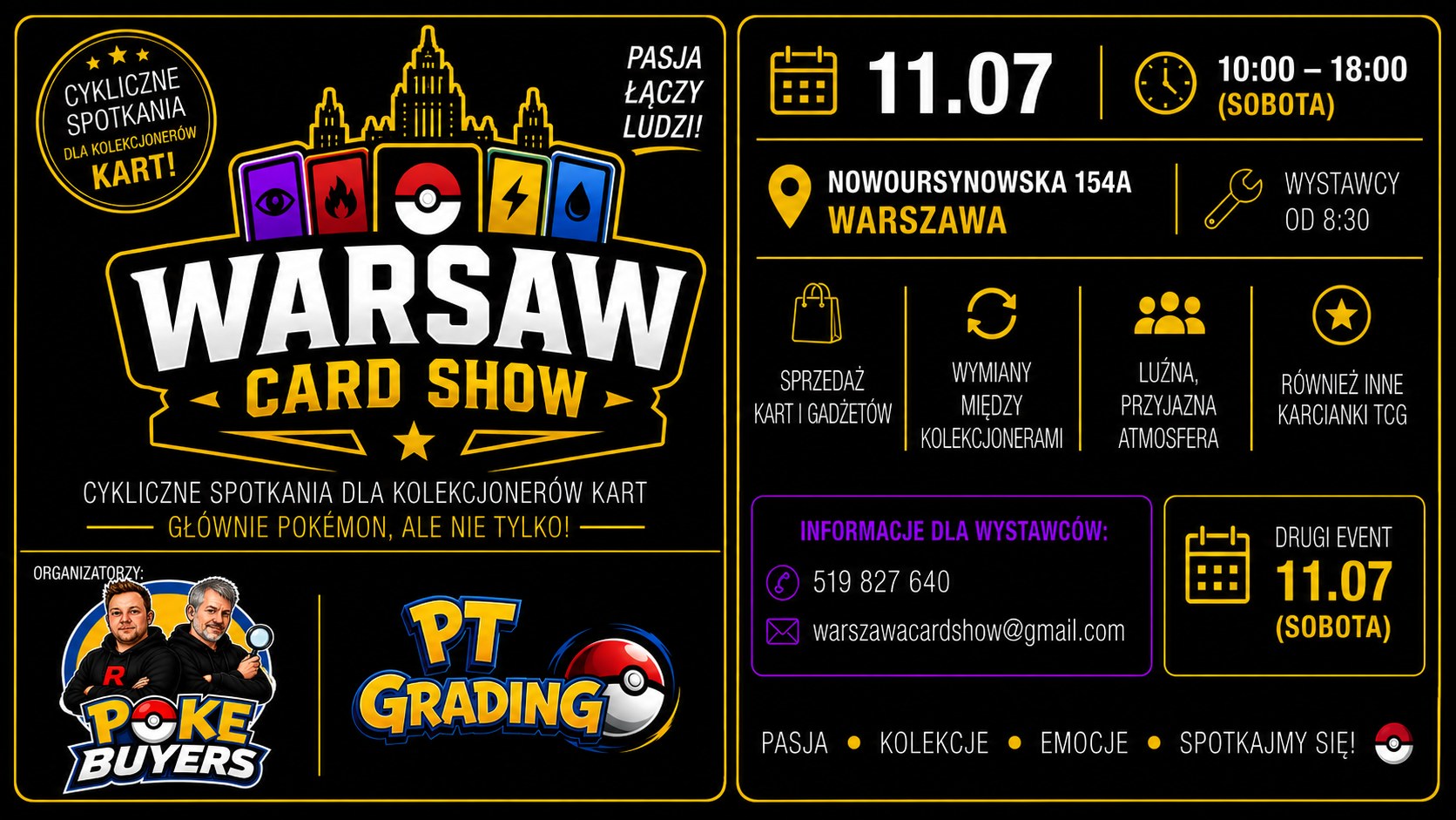 WARSAW CARD SHOW | 11 lipca 2026 | Ursynów | Warszawa