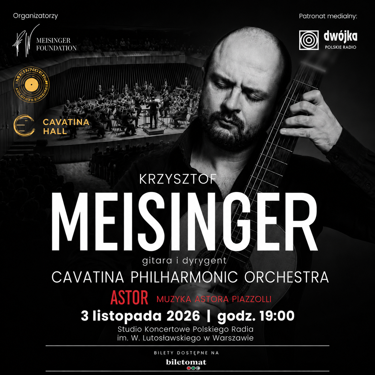 ASTOR – Krzysztof Meisinger i Cavatina Philharmonic Orchestra w Studiu Koncertowym Polskiego Radia
