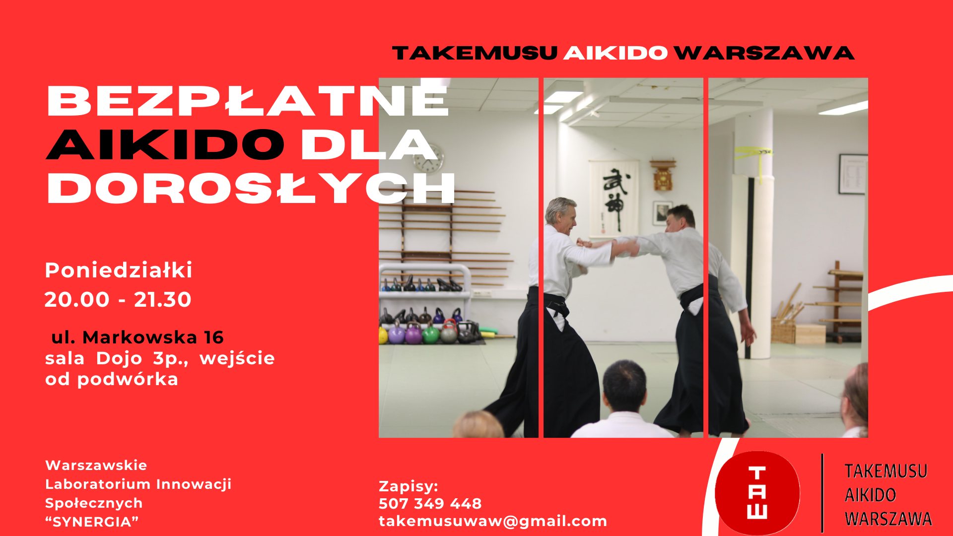 Bezpłatne aikido dla dorosłych | 10 sierpnia 2026 | Praga Północ |…