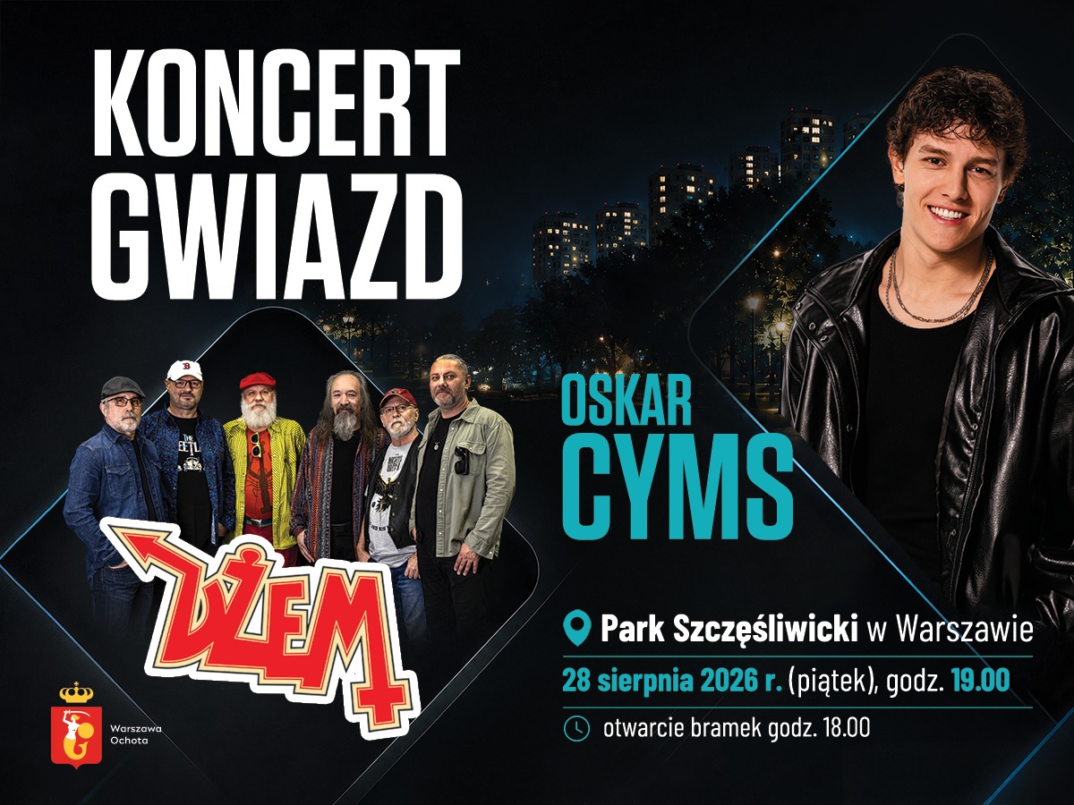 Koncert Gwiazd w Parku Szczęśliwickim. Na scenie Dżem i Oskar Cyms