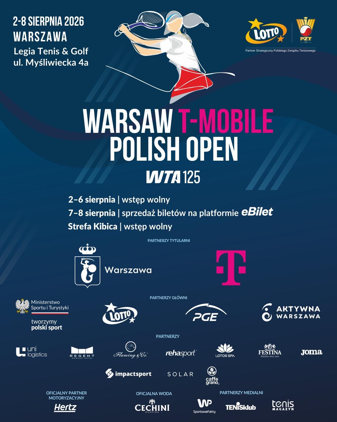 Miejska strefa kibica WTA 125 Warsaw T-Mobile Polish Open | 2 sierp…