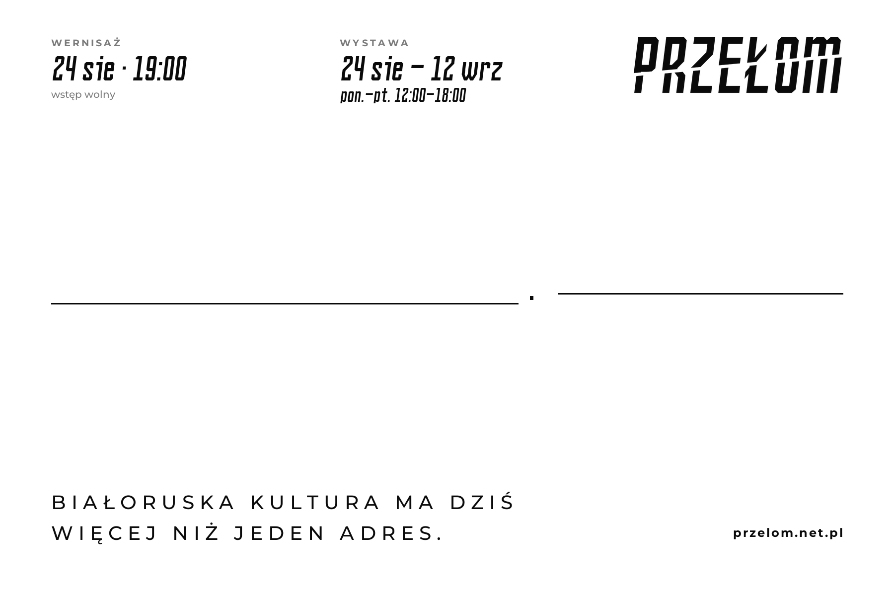 PRZEŁOM — interdyscyplinarna wystawa białoruskich artystów i artystek