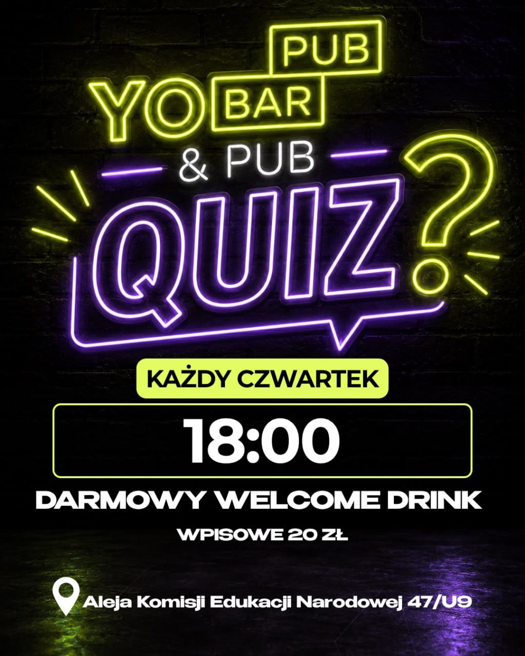 QUIZ NIGHT W YO BAR & PUB! 🍻