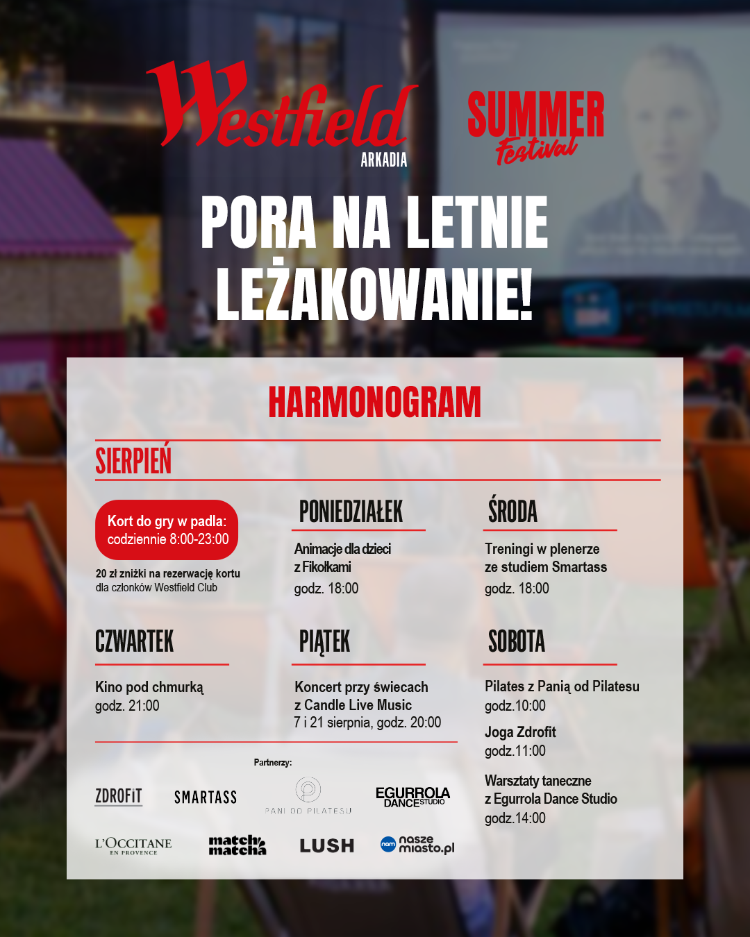 Westfield Summer Festival w Westfield Arkadia | 1 lipca 2026 | Śród…