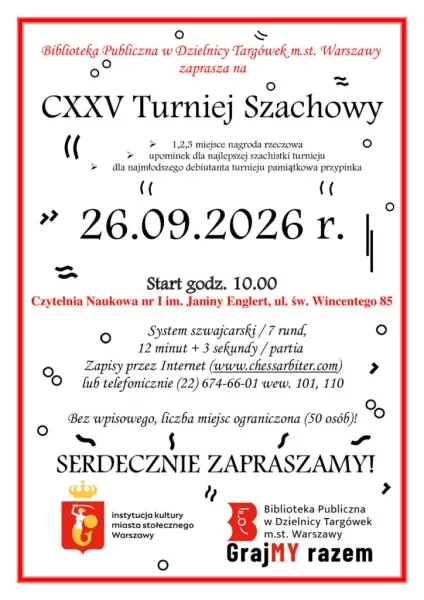 125. Turniej Szachowy w Czytelni Naukowej nr 1 im. Janiny Englert