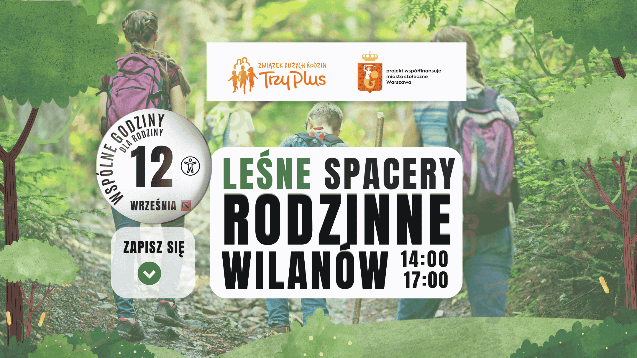 LEŚNE SPOTKANIA RODZINNE – WILANÓW. SPACER I OGNISKO