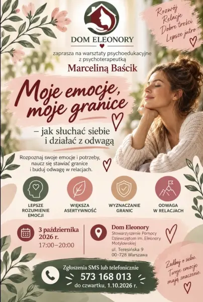 Moje emocje, moje granice – warsztaty dla Kobiet