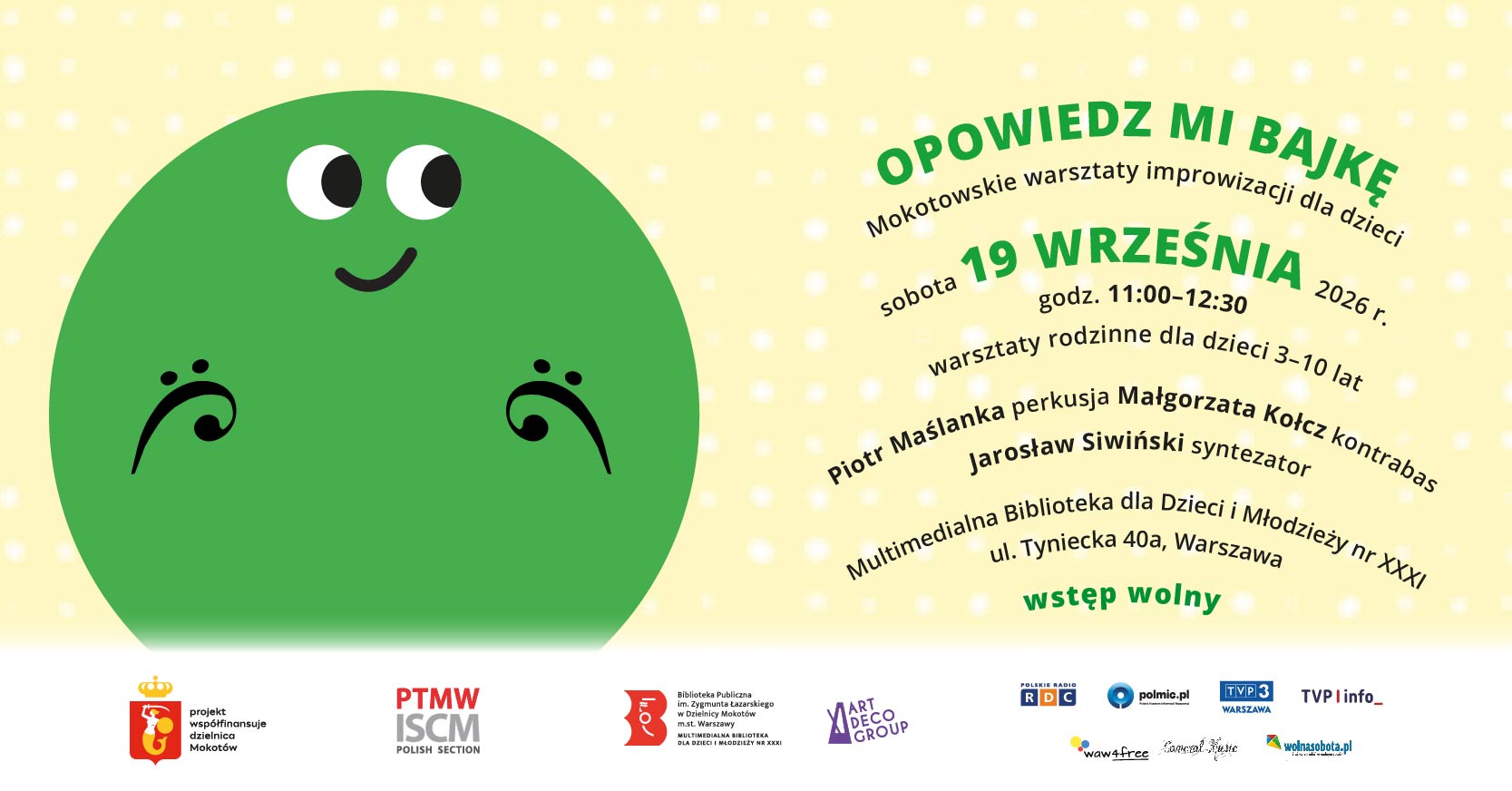 MOKOTÓW / Rodzinne warsztaty muzyczne OPOWIEDZ MI BAJKĘ