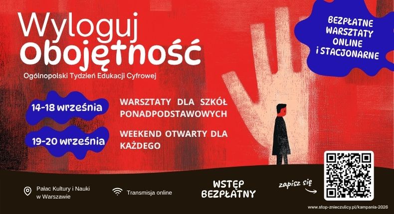 Ogólnopolski Tydzień Edukacji „STOP Znieczulicy”. Weekend Otwarty (19-29 września) dla rodziców, nauczycieli i wszystkich zainteresowanych