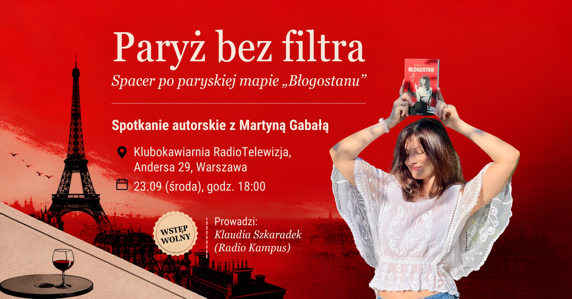 Paryż bez filtra. Spacer po paryskiej mapie „Błogostanu”. Spotkanie autorskie z Martyną Gabałą