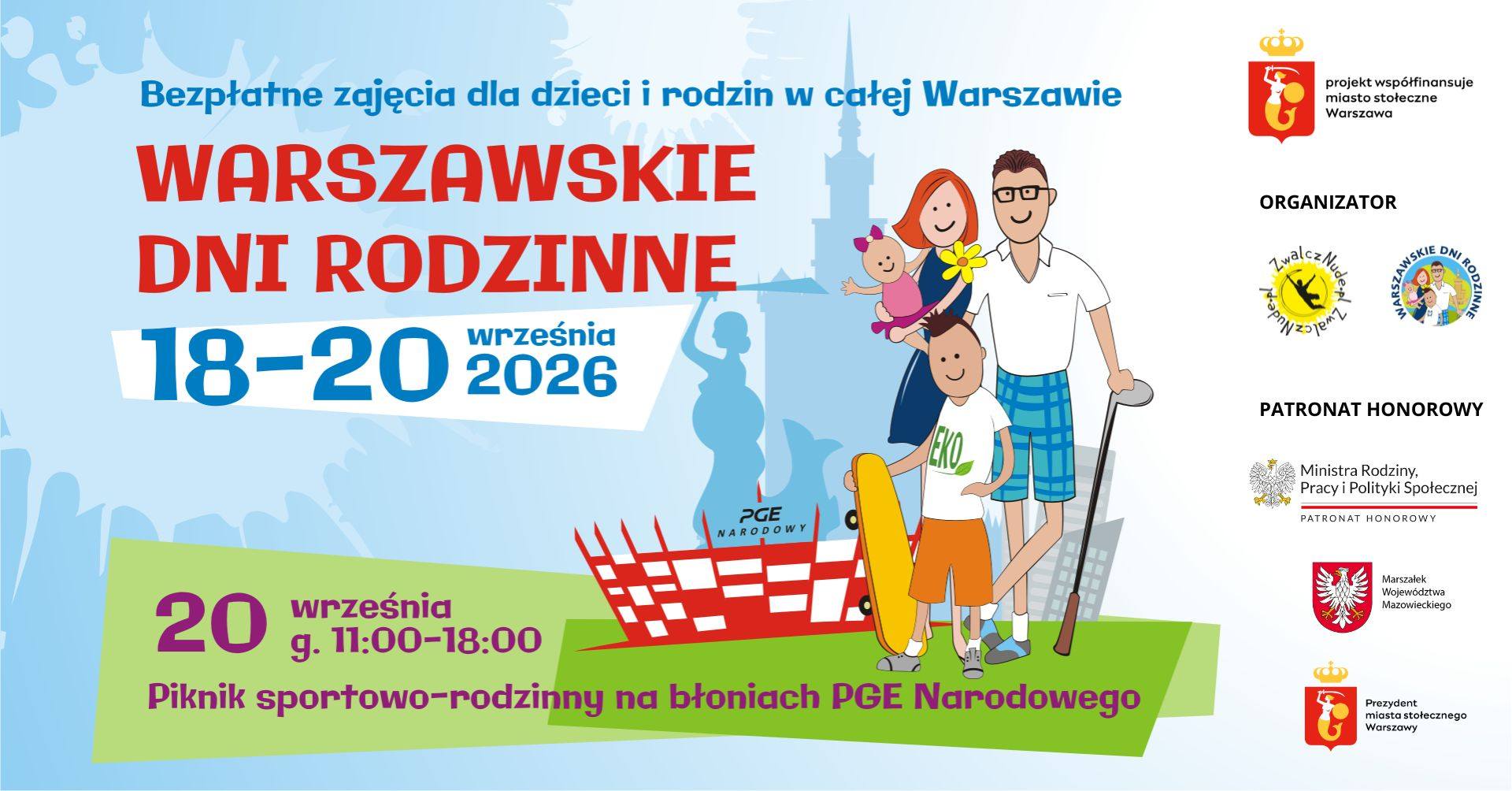 Warszawskie Dni Rodzinne – bezpłatne atrakcje w całej Warszawie i piknik rodzinny