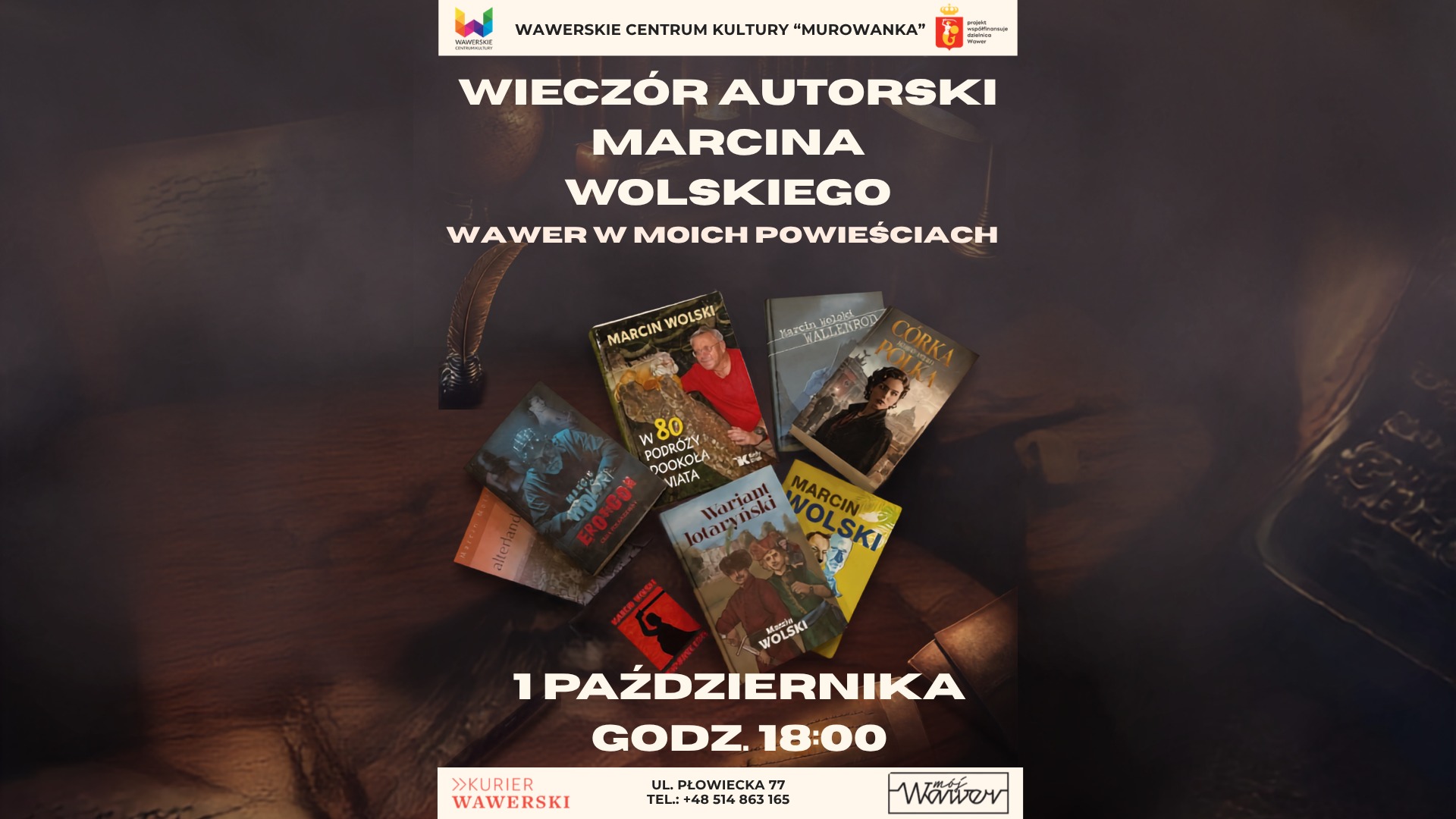 Wawer w moich powieściach – wieczór autorski Marcina Wolskiego