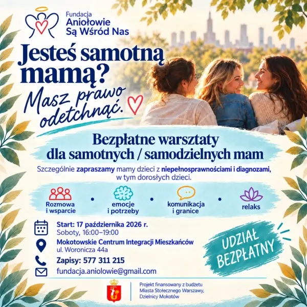 Bezpłatne warsztaty dla samotnych / samodzielnych mam