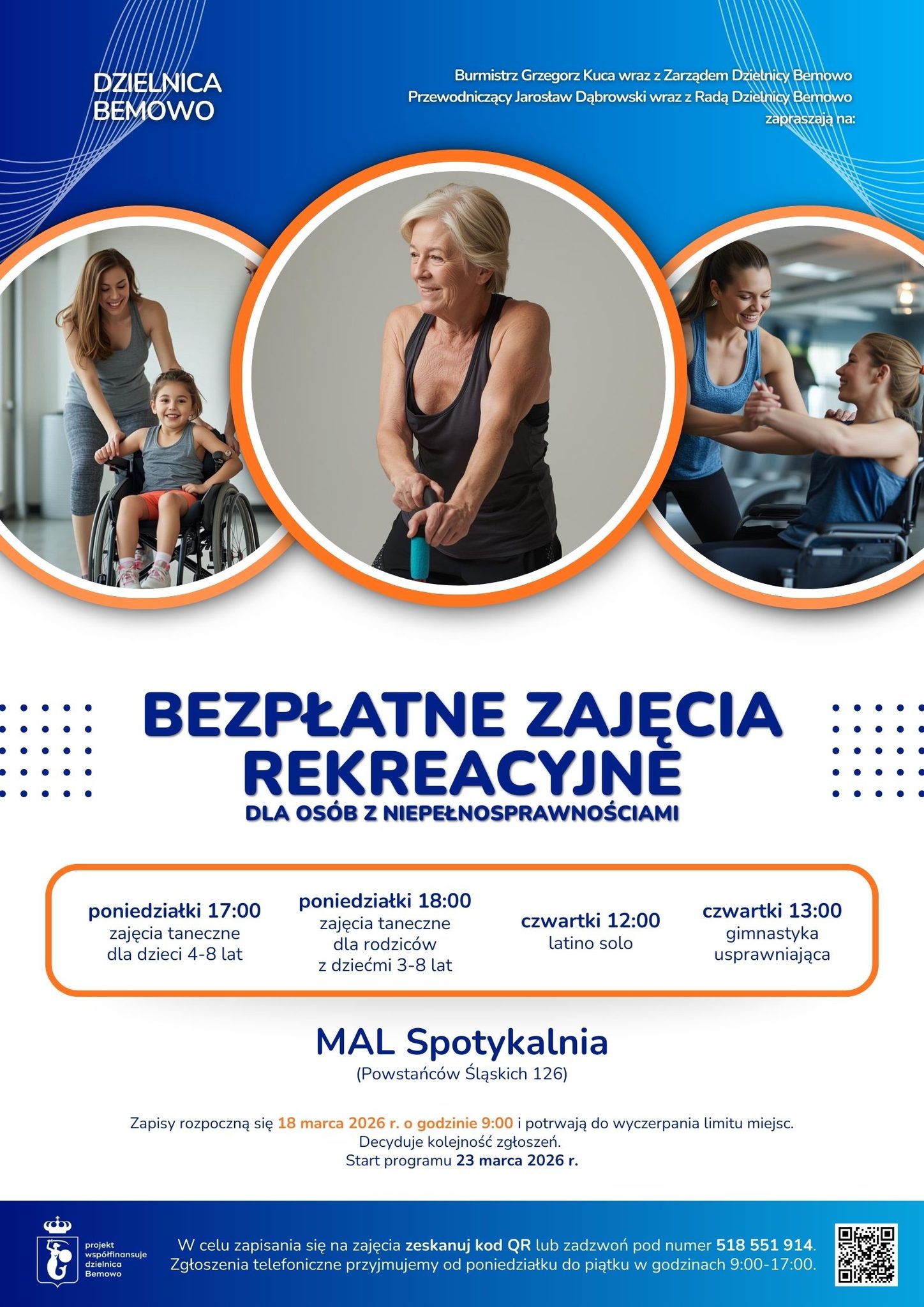 Bezpłatne zajęcia taneczne dla rodziców z dziećmi 3-8 lat z niepełnosprawnościami
