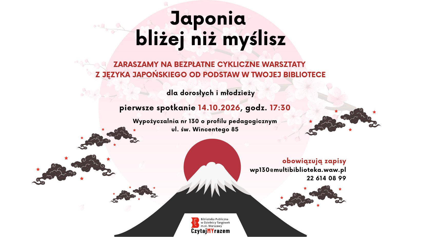 „Japonia bliżej niż myślisz” – bezpłatne cykliczne warsztaty z języka japońskiego