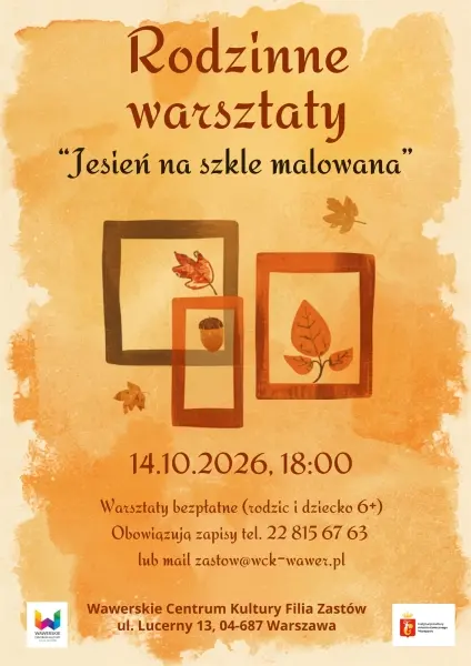 Jesień na szkle malowana – warsztaty rodzinne