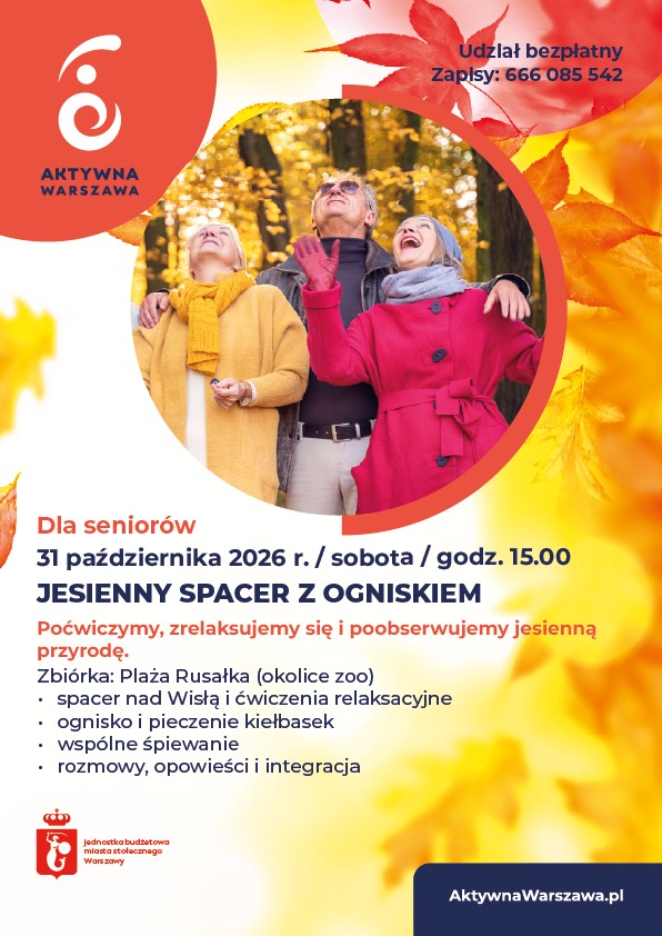 Jesienny spacer z ogniskiem dla seniorek i seniorów