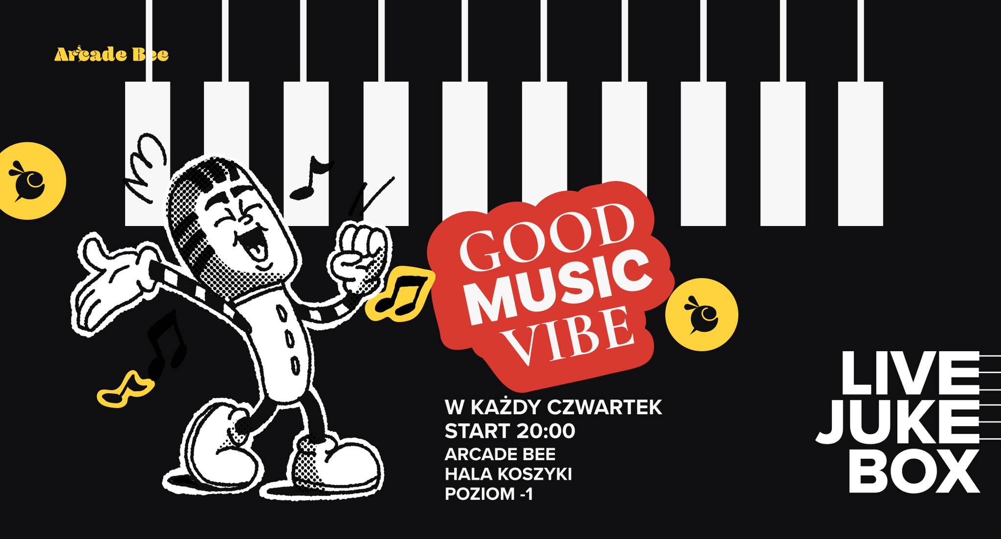 Koncert – piosenki na żądanie w Arcade Bee Hala Koszyki