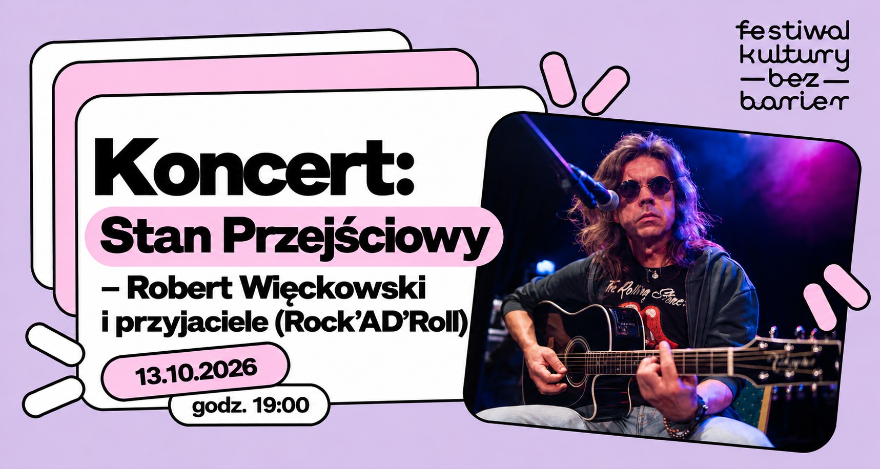 Koncert: Stan Przejściowy – Robert Więckowski i przyjaciele (Rock’AD’Roll)