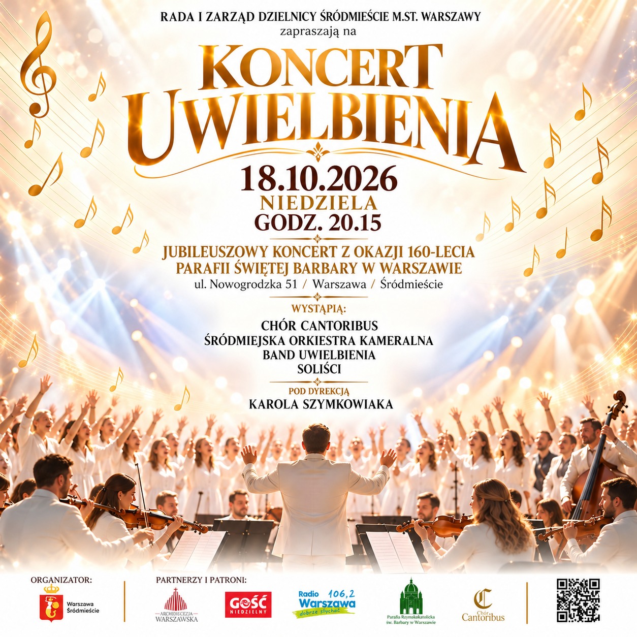 Koncert Uwielbienia z okazji 160-lecia Parafia Rzymskokatolicka św. Barbary w Warszawie