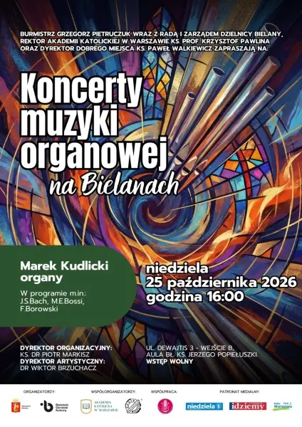 Koncerty Organowe na Bielanach – Marek Kudlicki