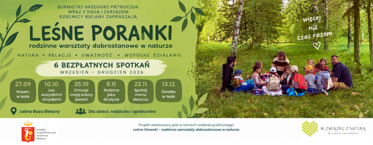 Leśne Poranki – rodzinne warsztaty dobrostanowe w naturze