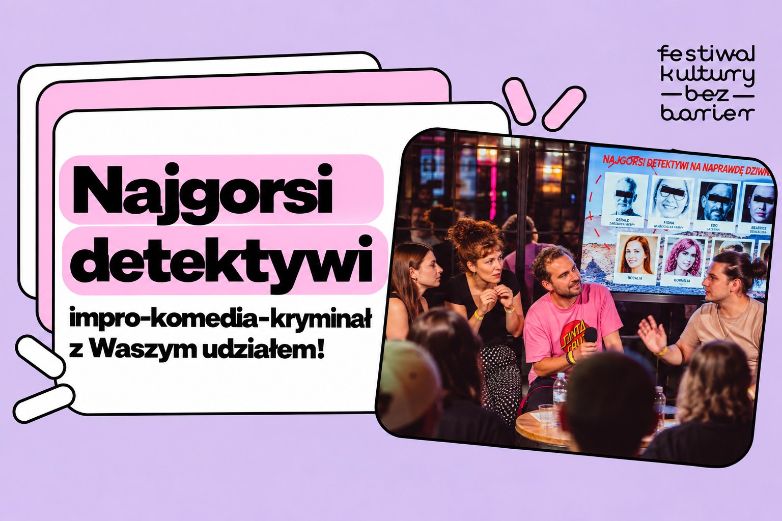 Najgorsi detektywi – impro-komedia-kryminał z Waszym udziałem!