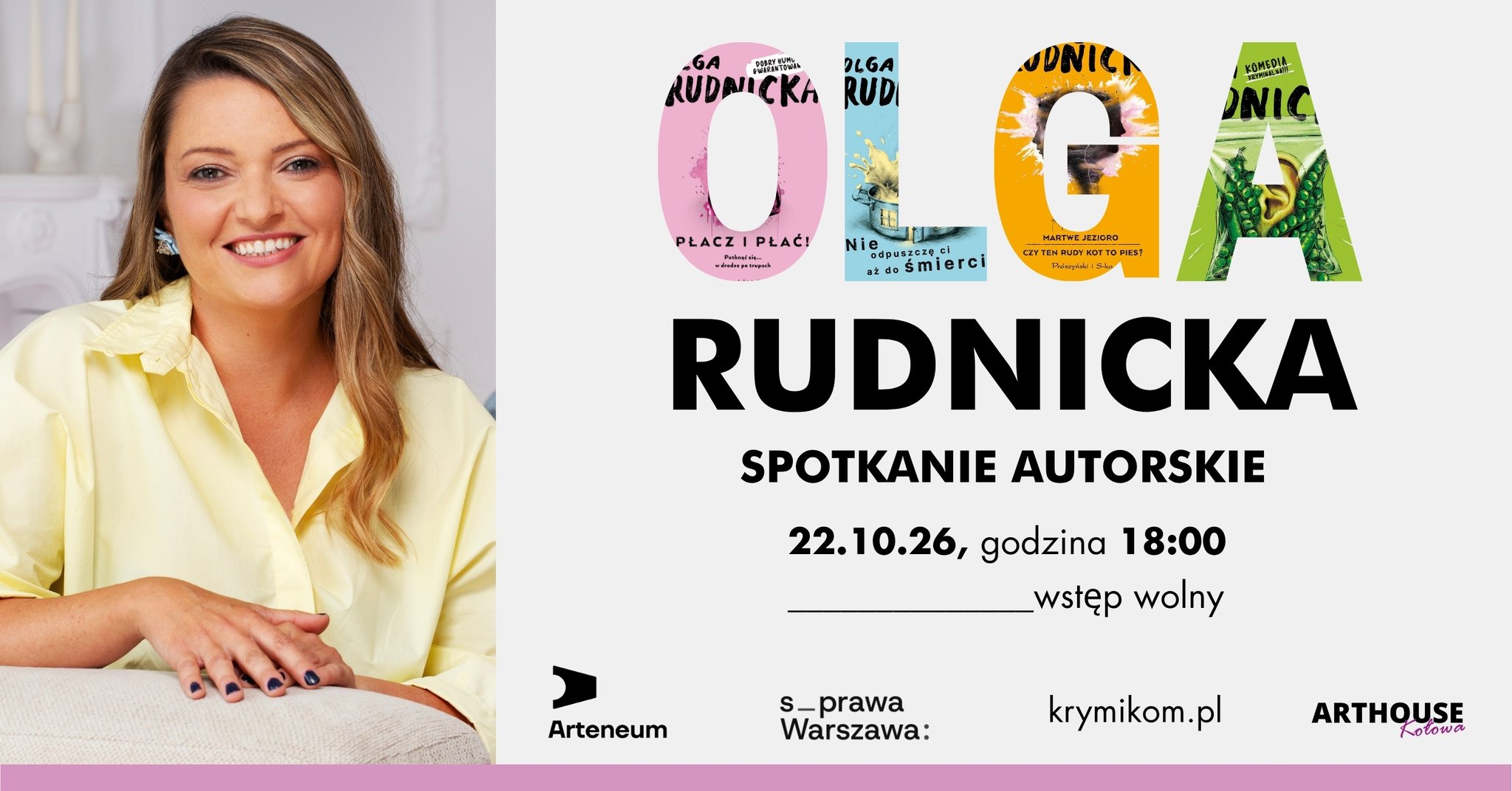 Olga Rudnicka – spotkanie autorskie