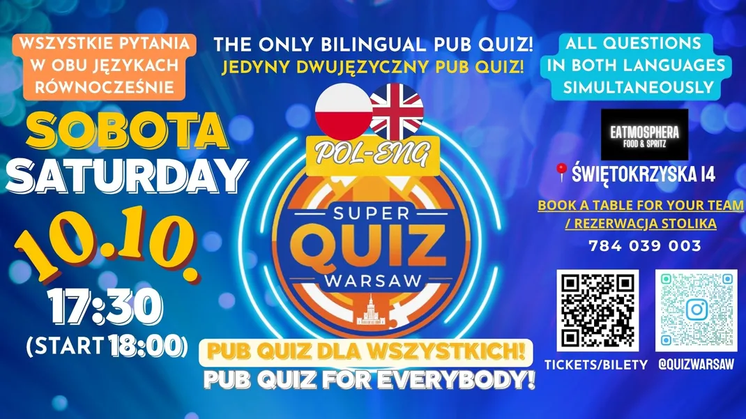 POL-ENG Super Quiz Warsaw (PUB QUIZ)