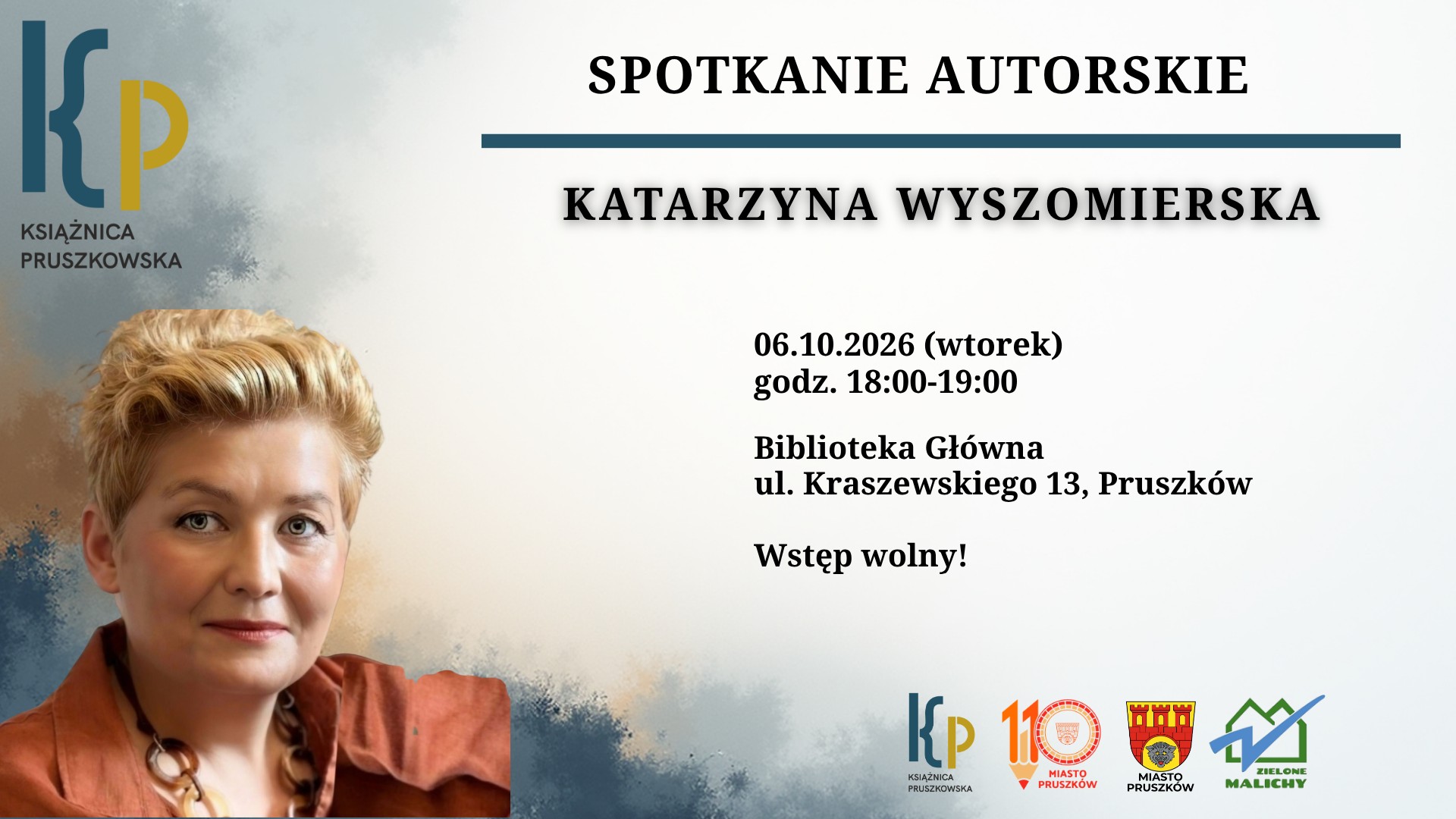Spotkanie autorskie z Katarzyną Wyszomierską w Książnicy Pruszkowskiej