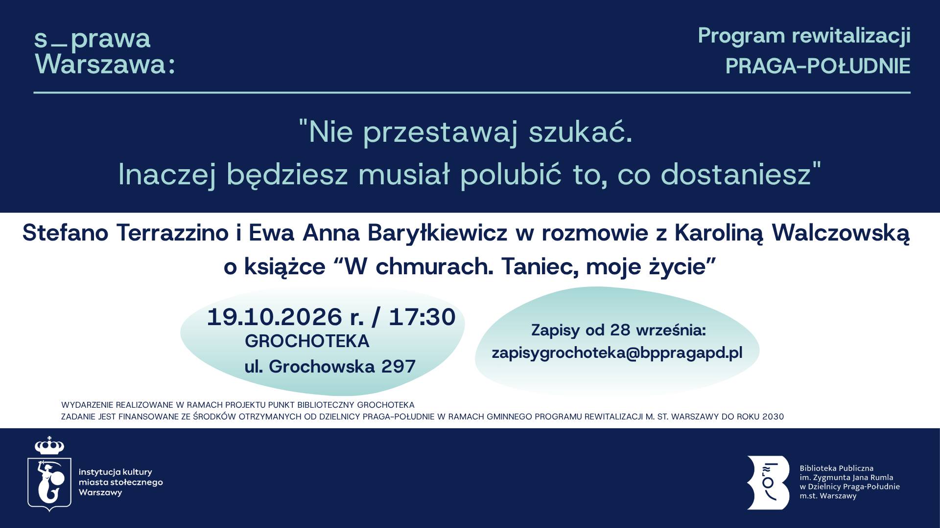 Spotkanie ze Stefano Terrazzino i Ewą Baryłkiewicz [zapisy]