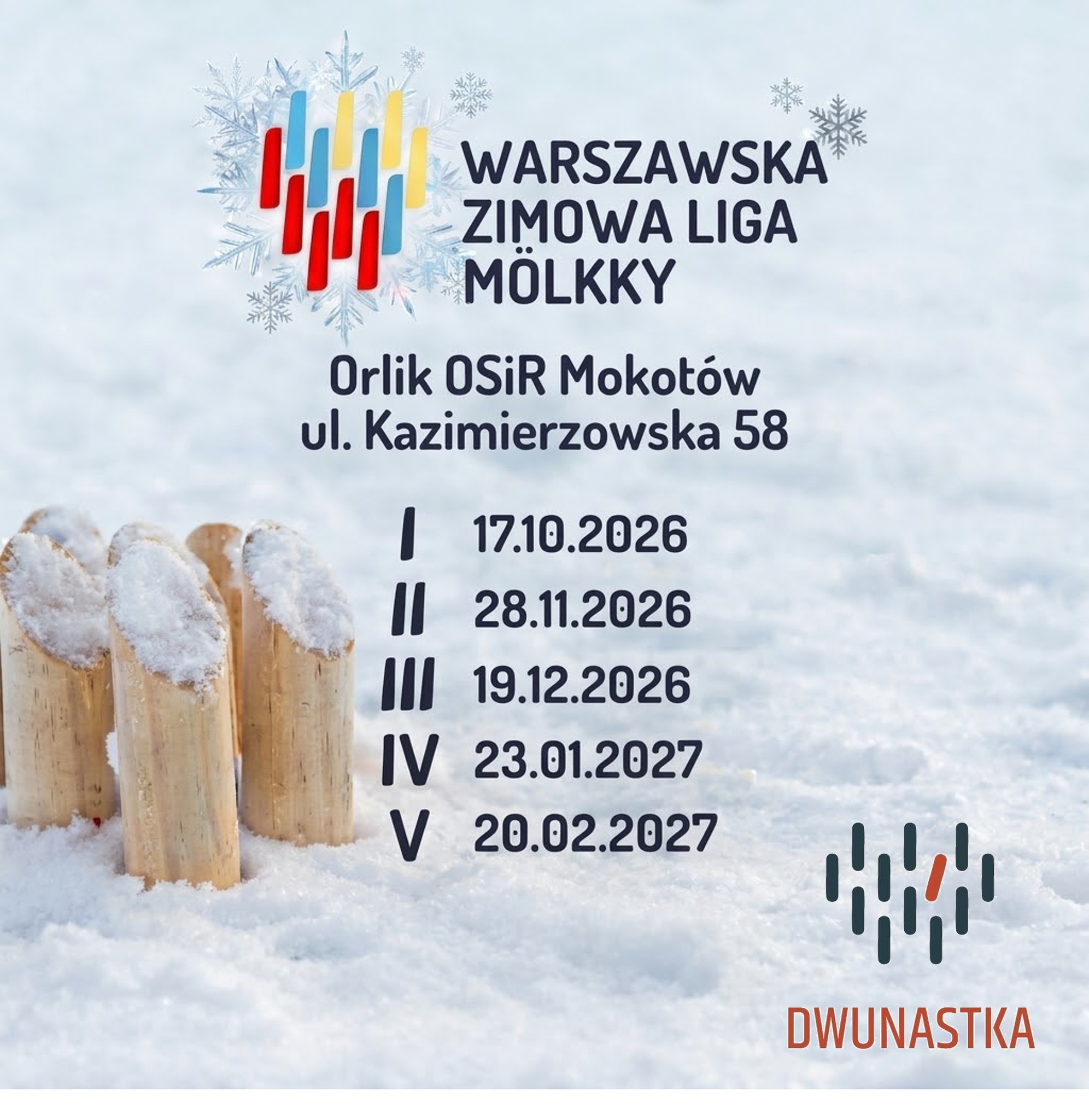 Warszawska Zimowa Liga Mölkky – kolejka 1
