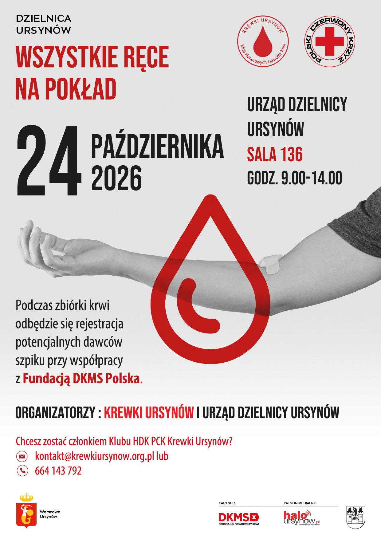 Zbiórka krwi na Ursynowie